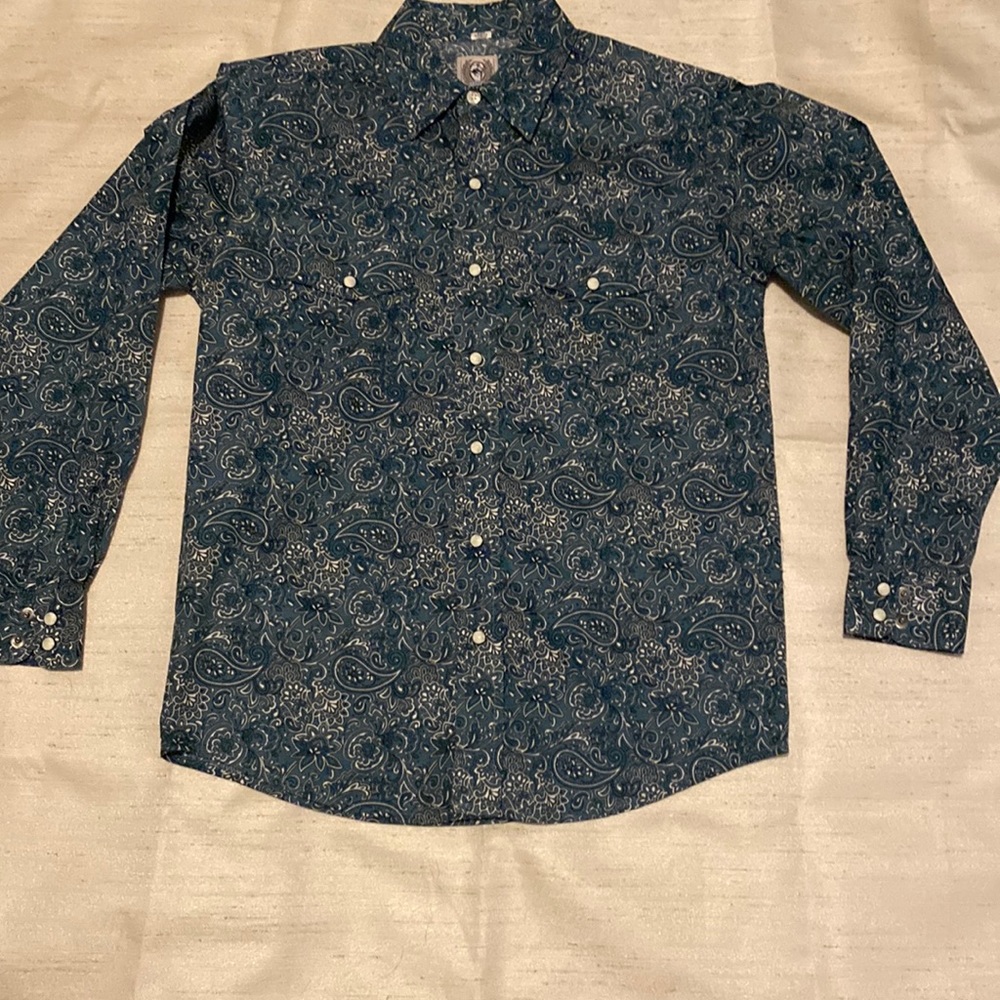 Cinch Green Paisley Pearl Snap